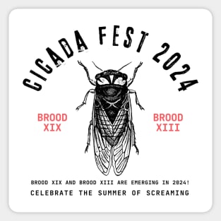 Cicada Fest 2024 Brood XIX and XIII Emergence Sticker